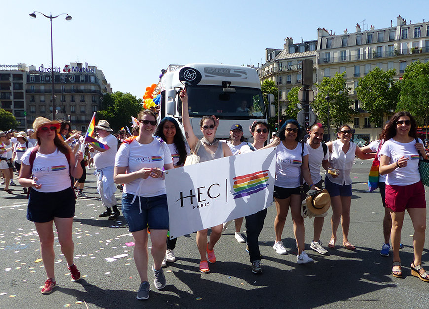 LGBT+ and Allies Club represents HEC Paris at Pride Parade - HEC Paris MBA  News